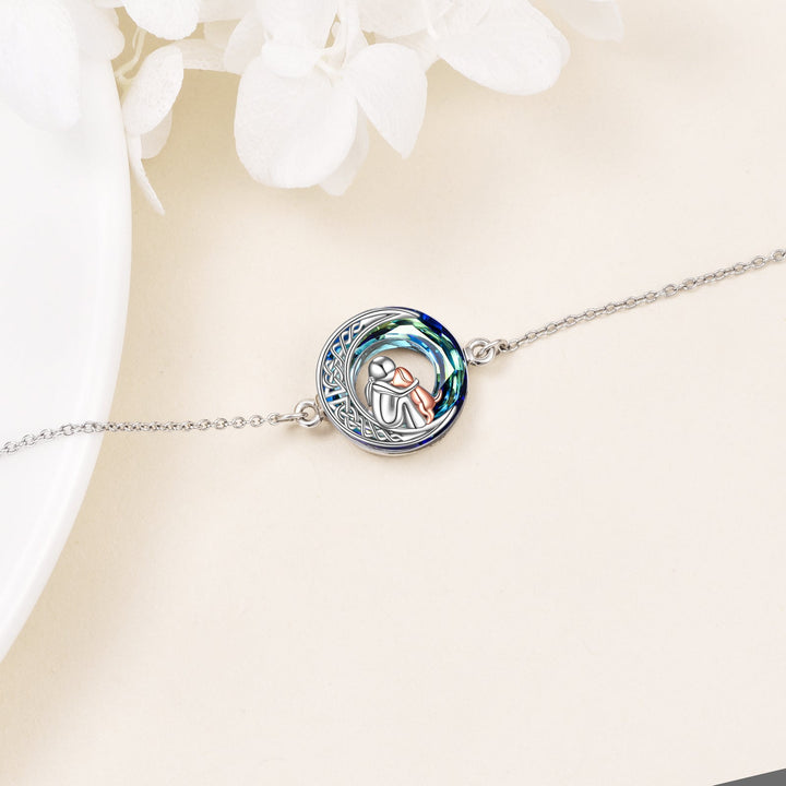 Nastavitelný stříbrný náramek pes