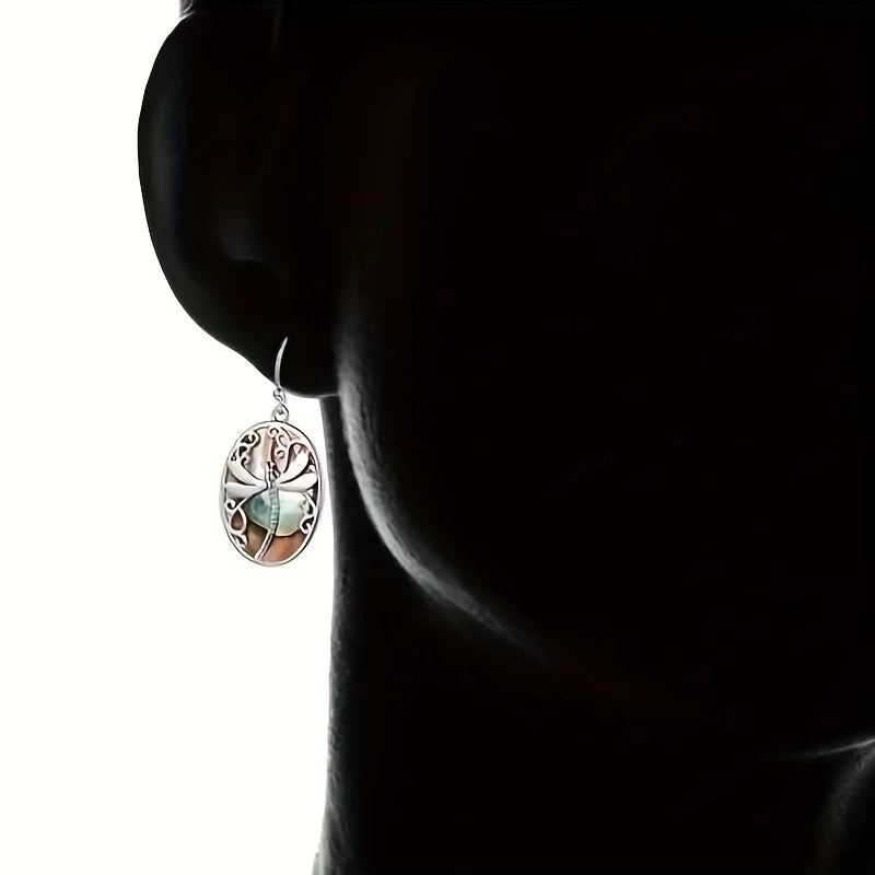 Náušnice vážka abalonová mušle