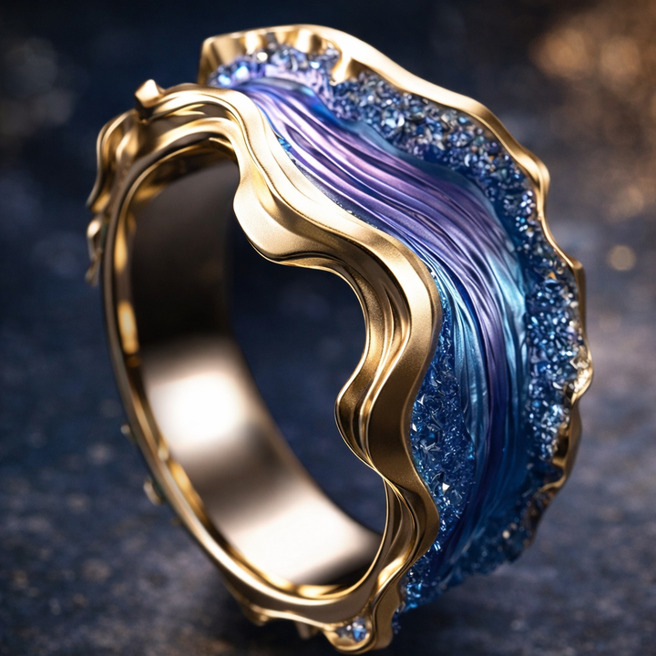 Vintage zlaté oceánské náušnice