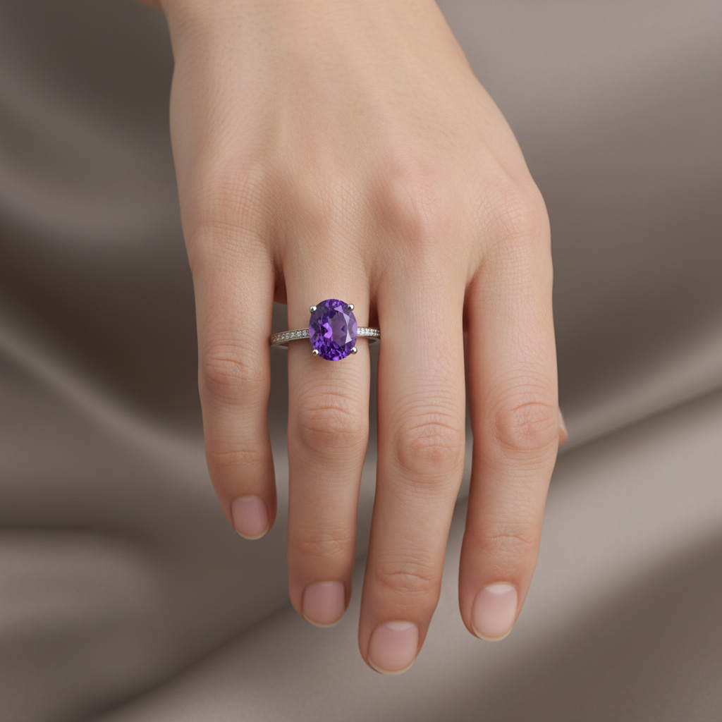 Prsten Eva ametyst