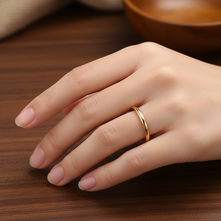 Elegantní minimalistický prsten zlato stříbro