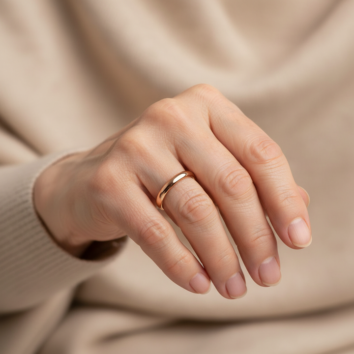 Elegantní minimalistický prsten zlato stříbro