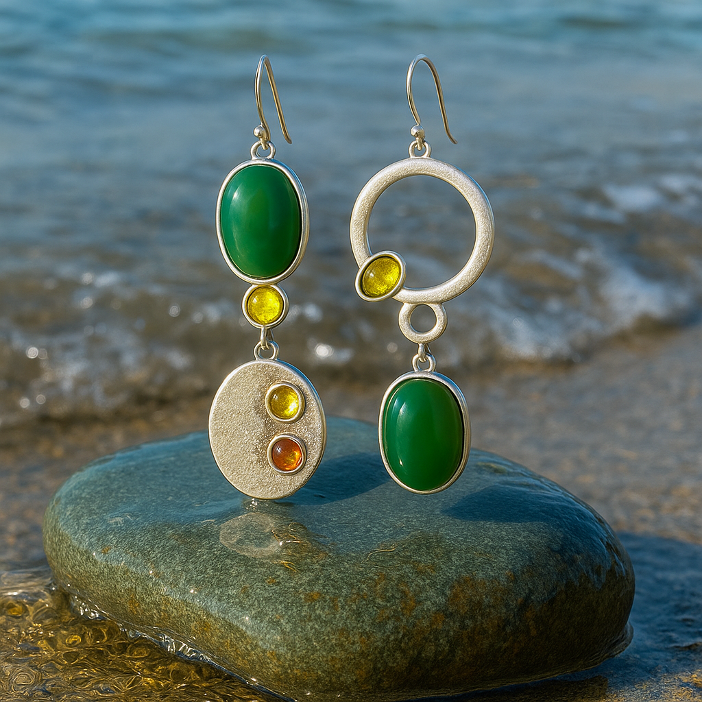 Silver drop earrings Sabrina