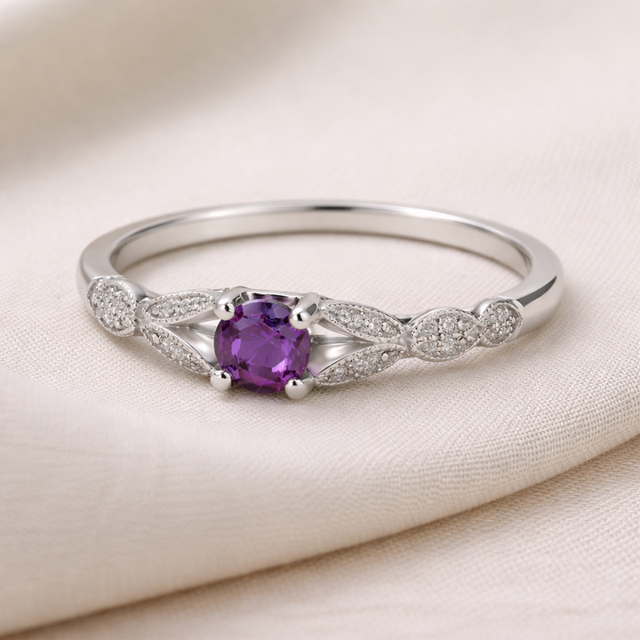 Prsten Brigitte ametyst