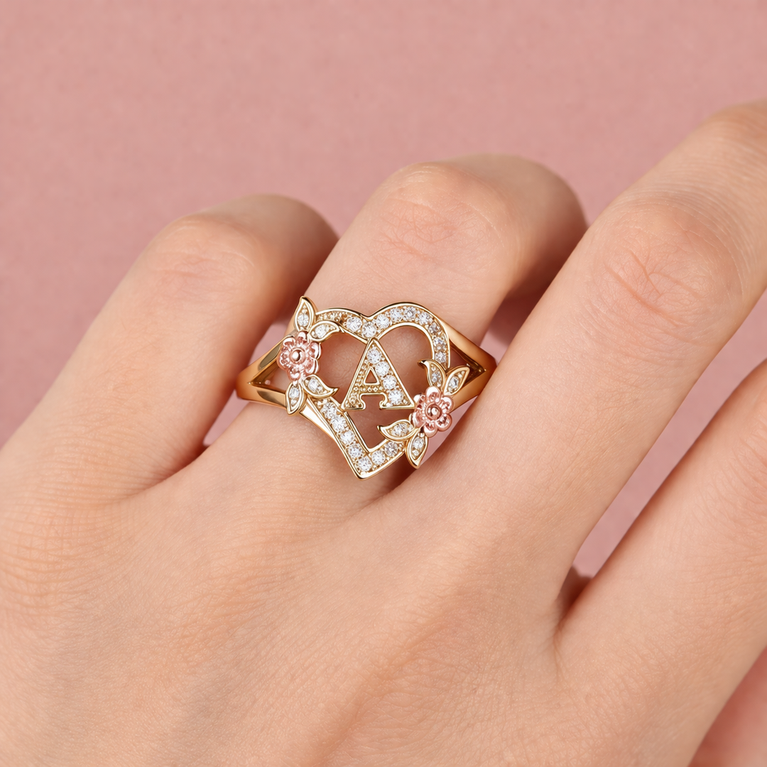 Zlatý prsten s krystaly