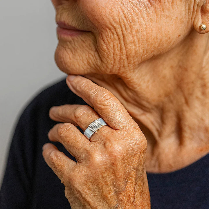 Boho prsten zlatý drát