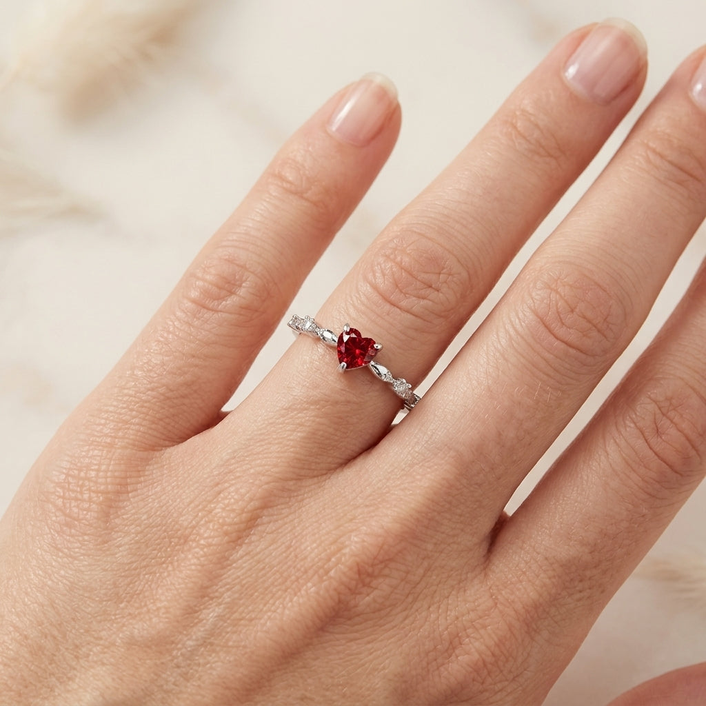 Koraalring van Wit Goud