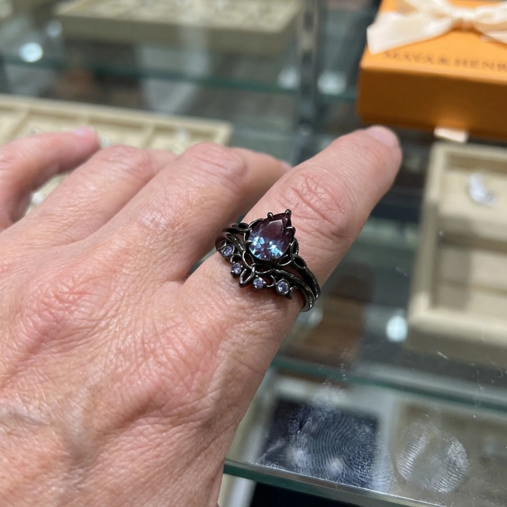 Ring met Amethist | Wit Goud