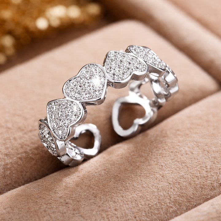 Prsteny srdce z krystalu