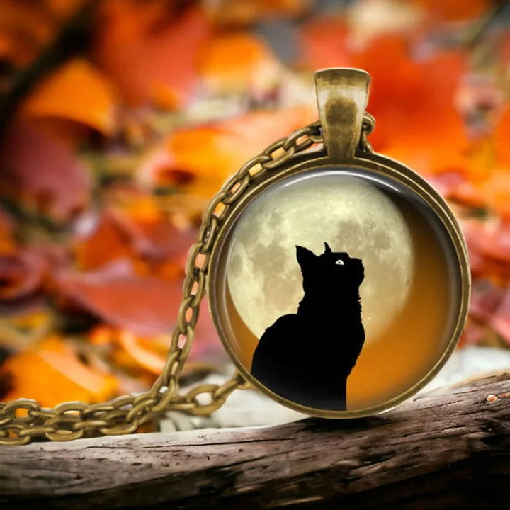 Náhrdelník duch lesa skleněný přívěsek