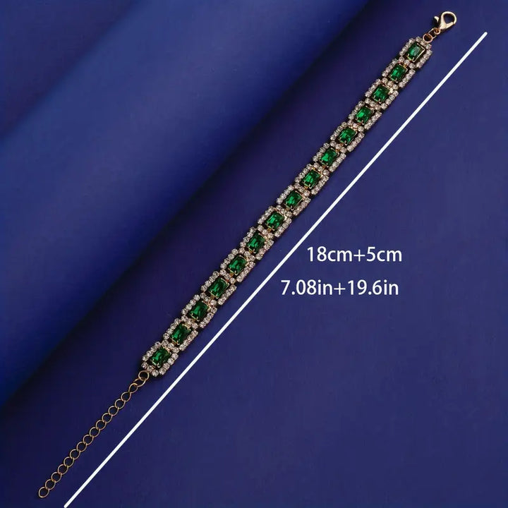 Zlatý náramek Elisa Esmeralda