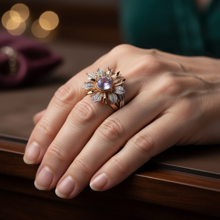 Exotický prsten Violeta