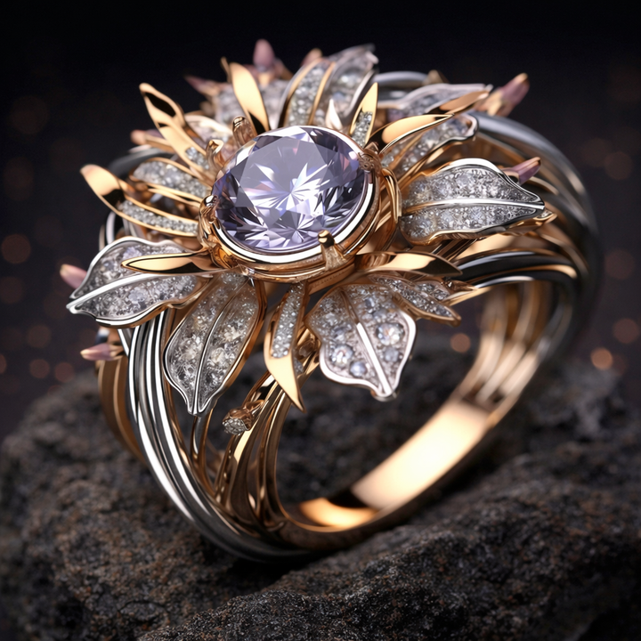 Exotický prsten Violeta