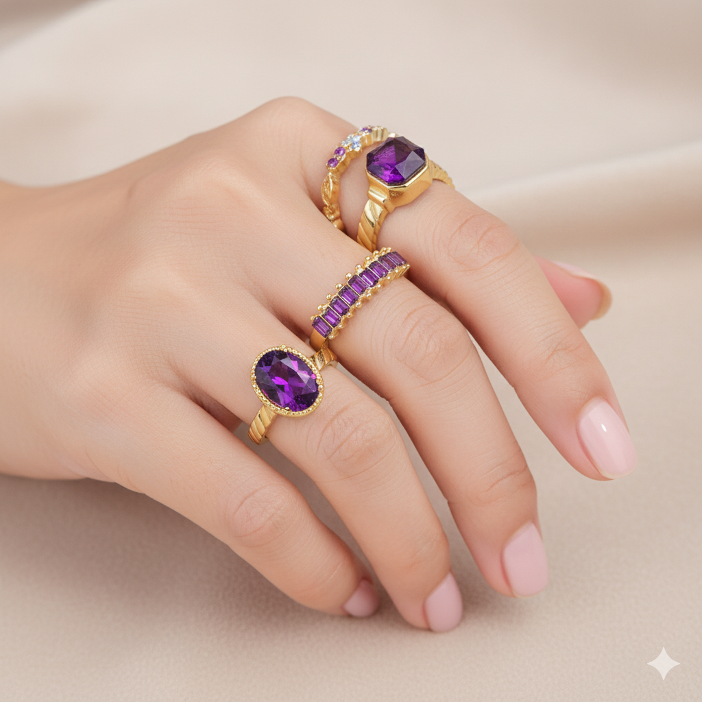 Prsten ametyst