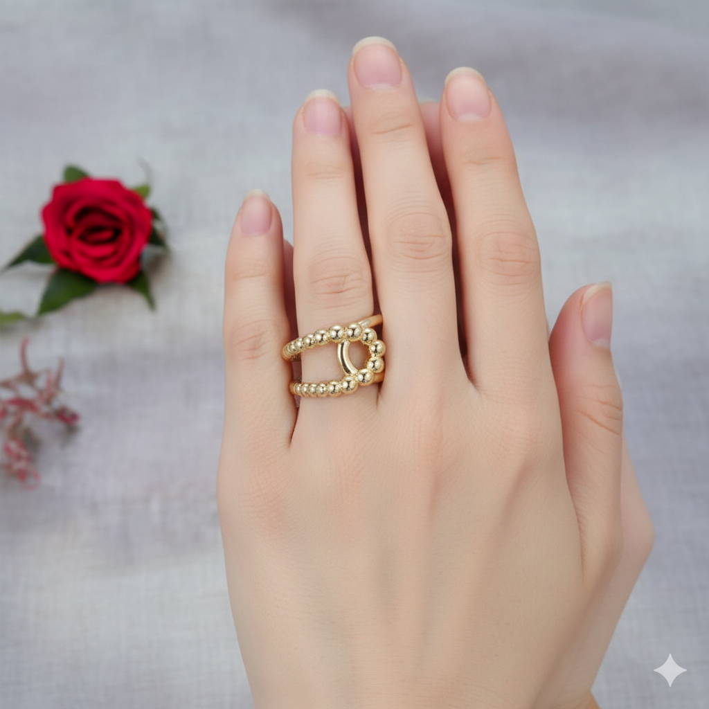 Prsten Vittoria Twist dvojitý pás