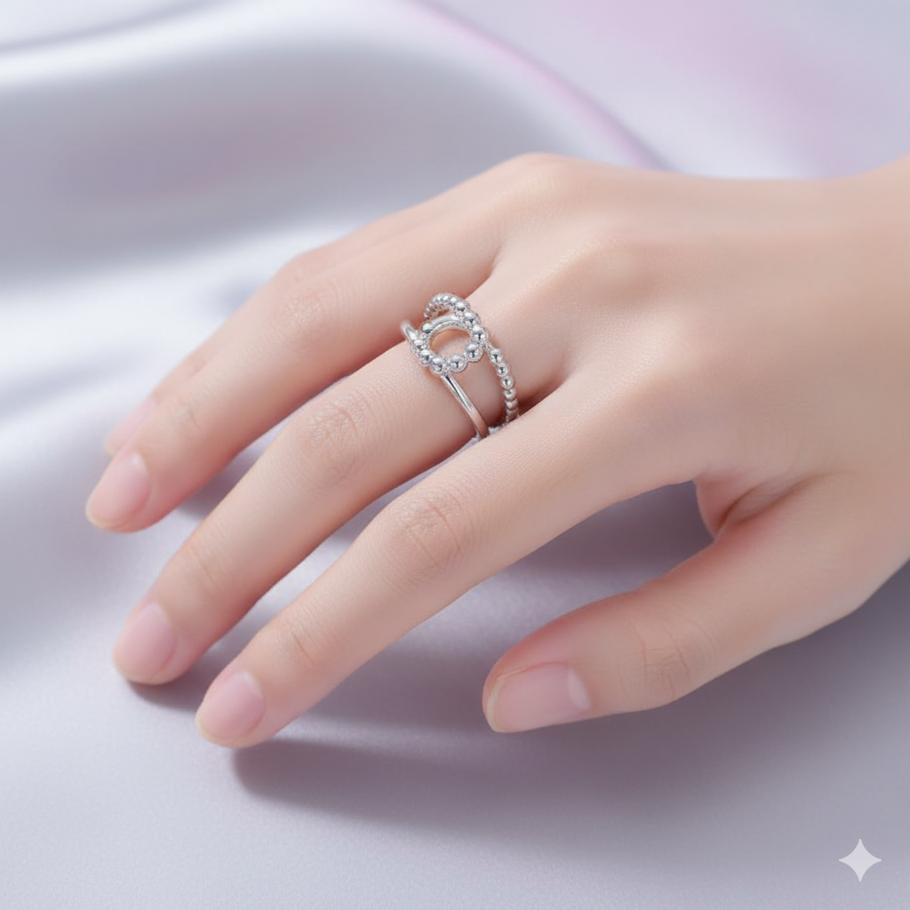 Prsten Vittoria Twist dvojitý pás