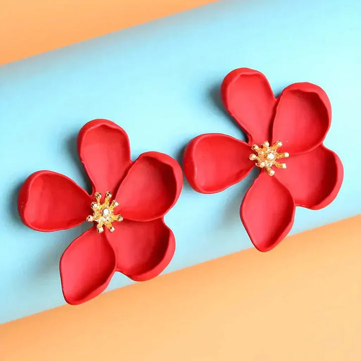 Zlaté květinové náušnice