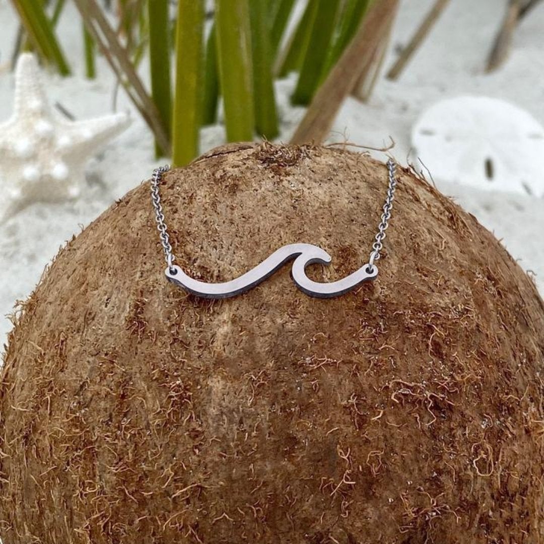 Stříbrný náhrdelník mořská vlna