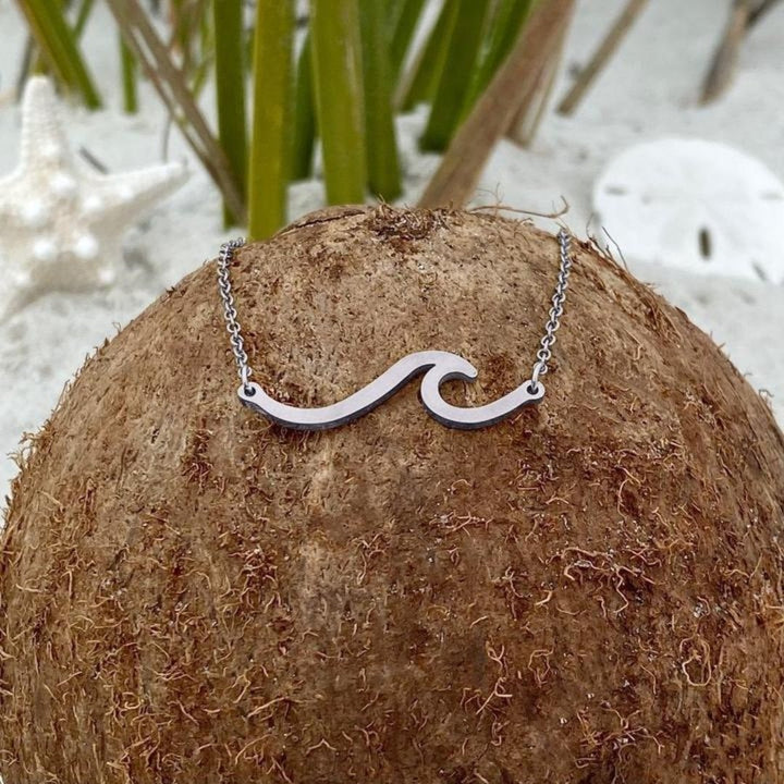 Stříbrný náhrdelník mořská vlna