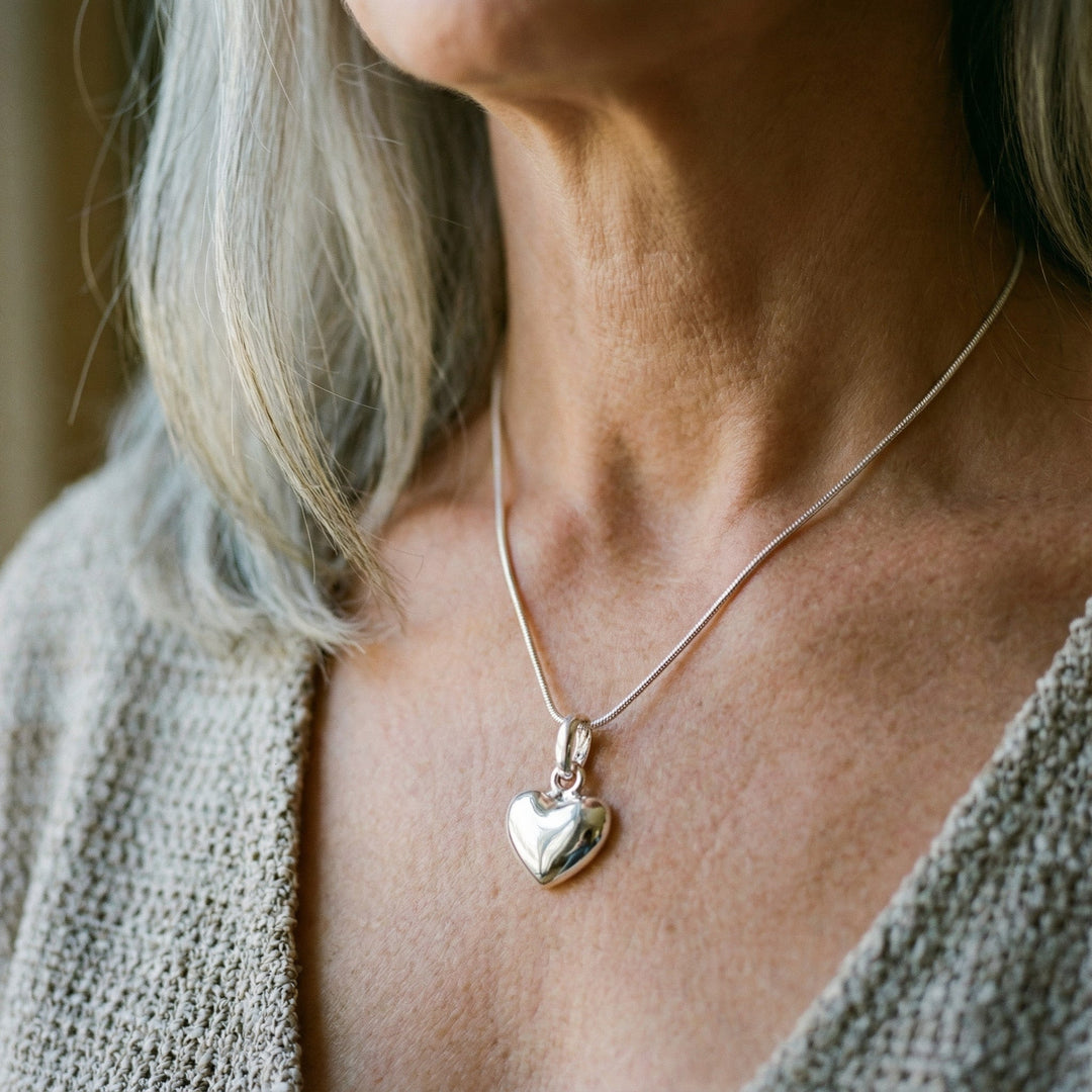 Stříbrný náhrdelník srdce