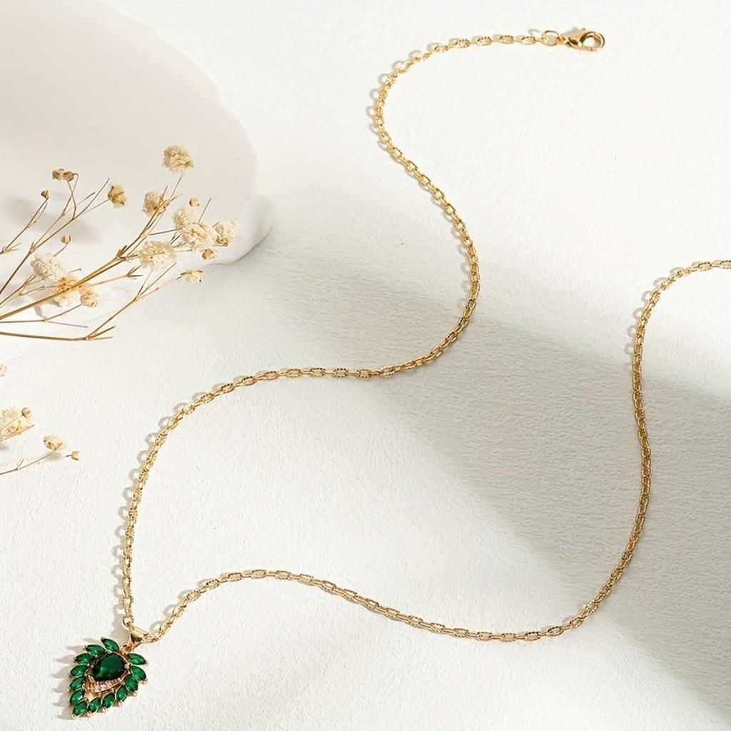 Náhrdelník srdce Matilde smaragd