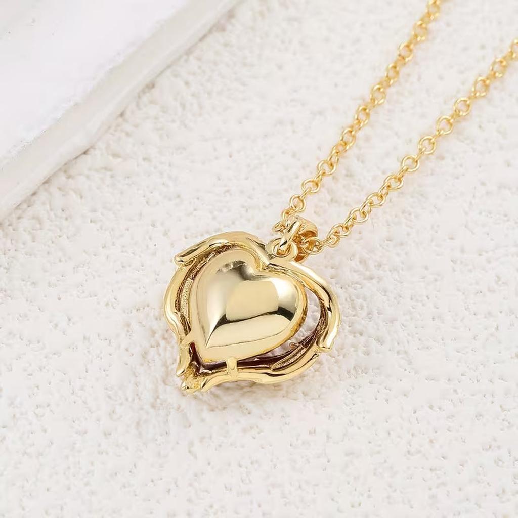 Ketting met Robijn Hart Engel | Goud