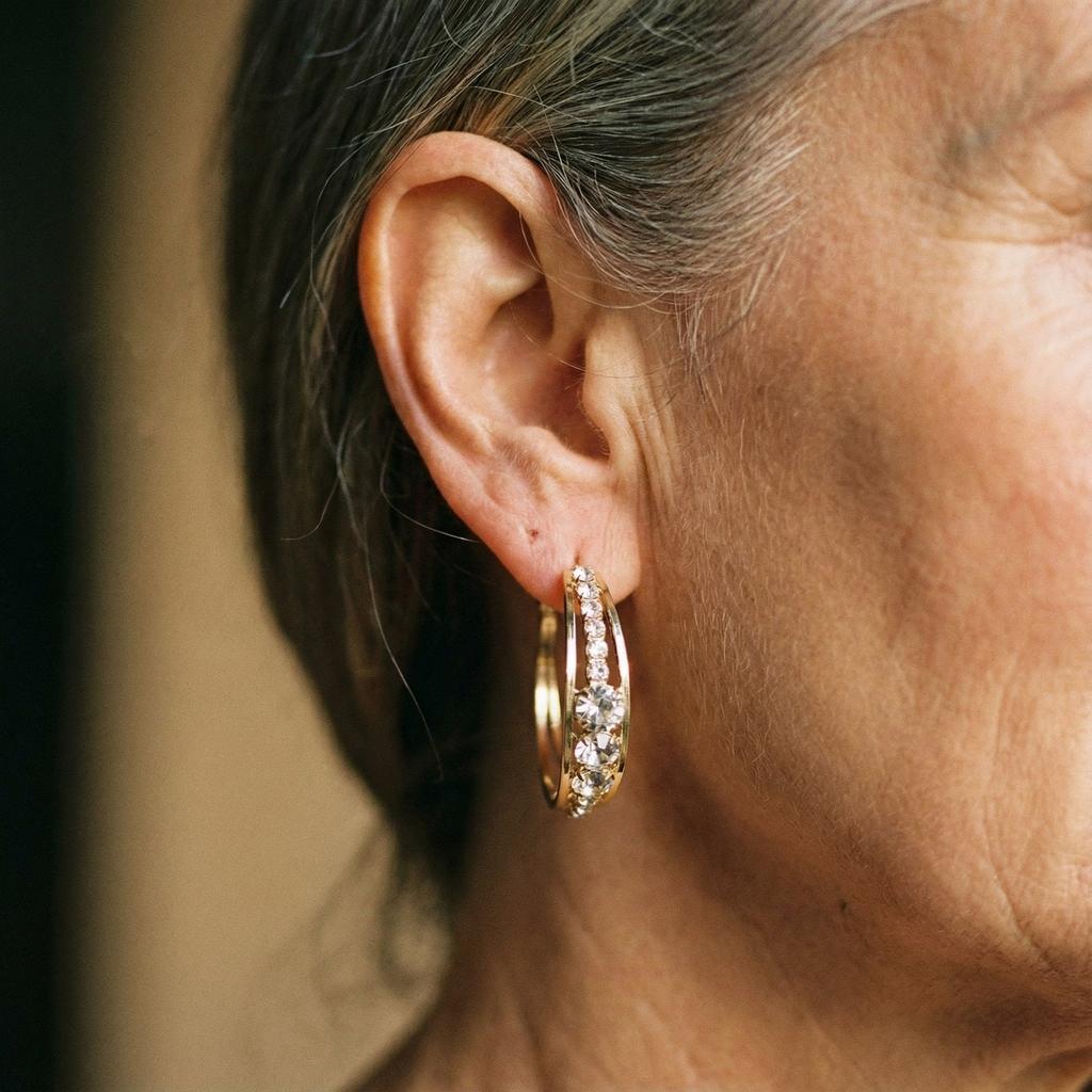 Elegantní zlaté náušnice