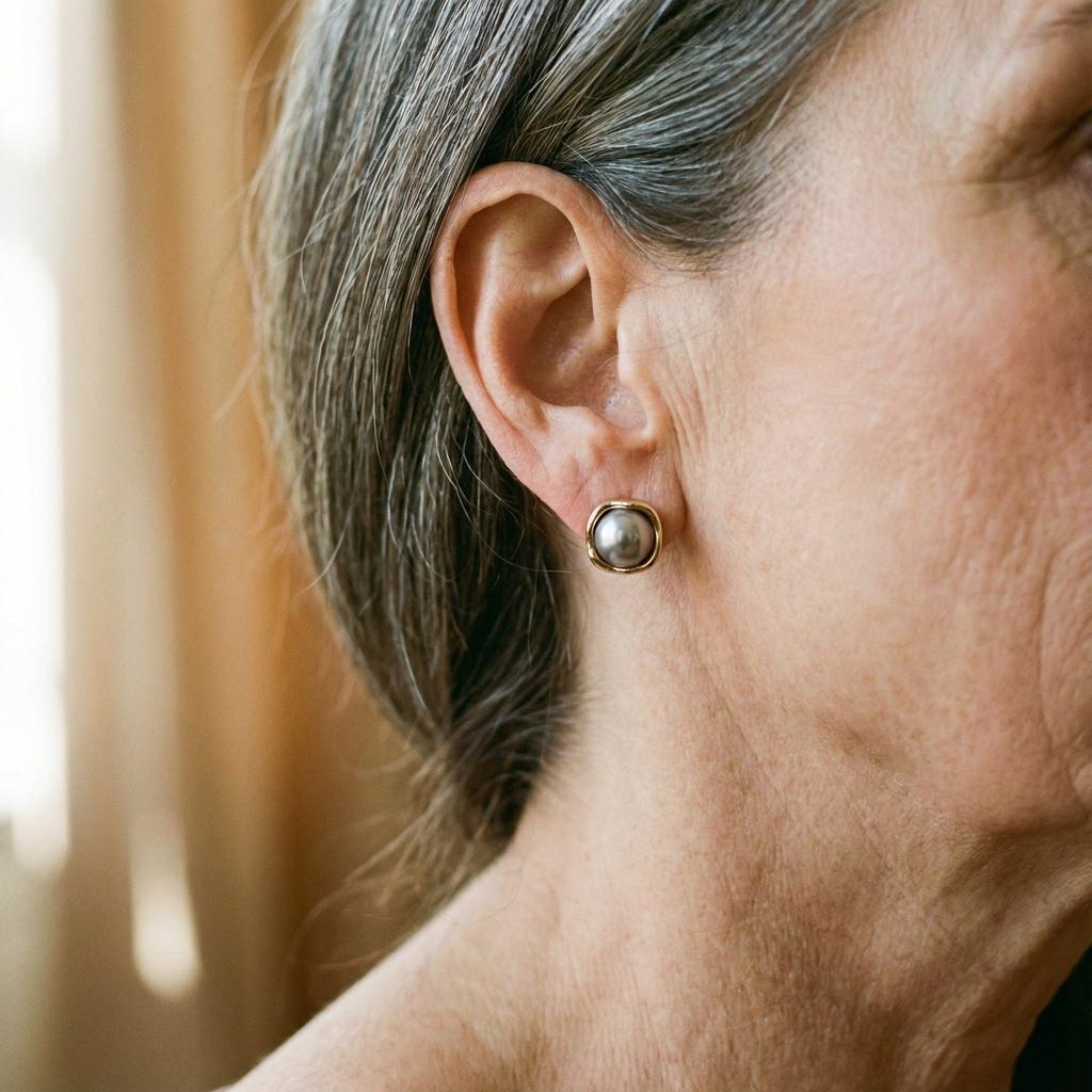 Elegantní černé perlové náušnice