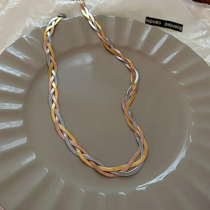 Elegantní náhrdelník zlato a stříbro