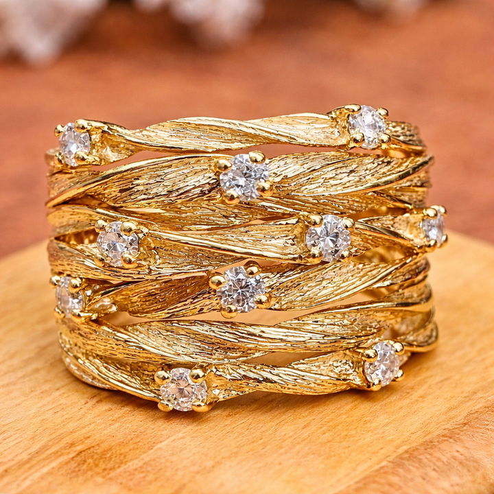 Vícevrstvý zlatý prsten