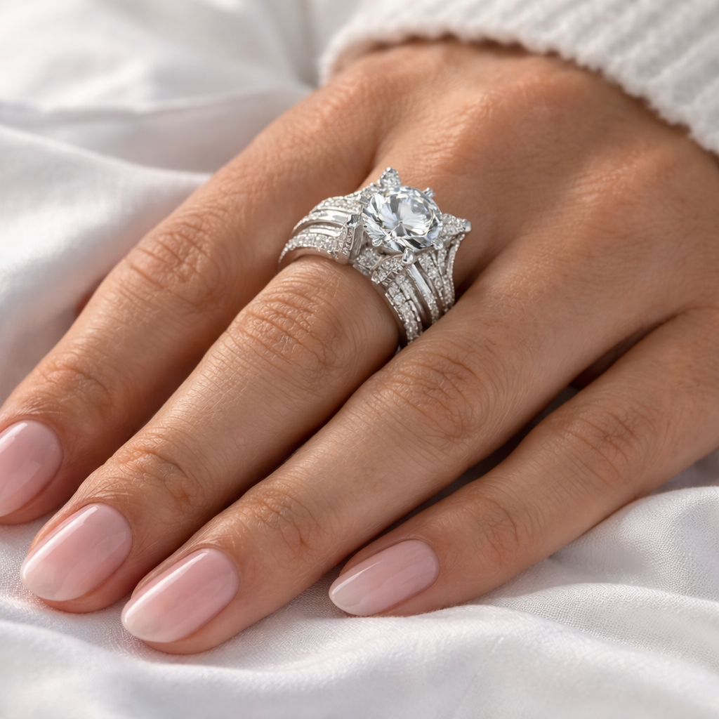 Retro prsten zirkonie