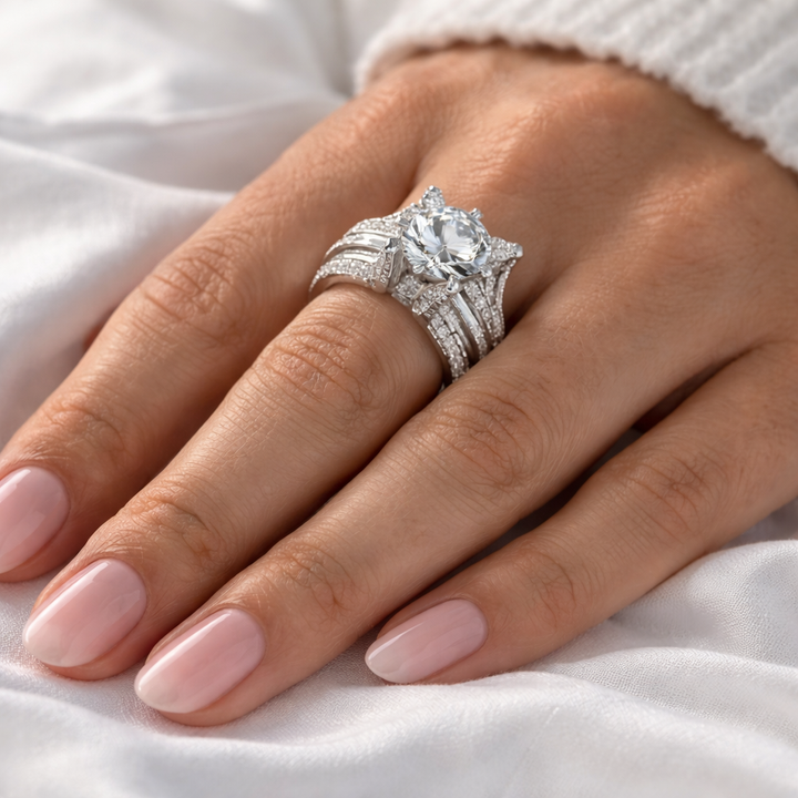 Retro prsten zirkonie