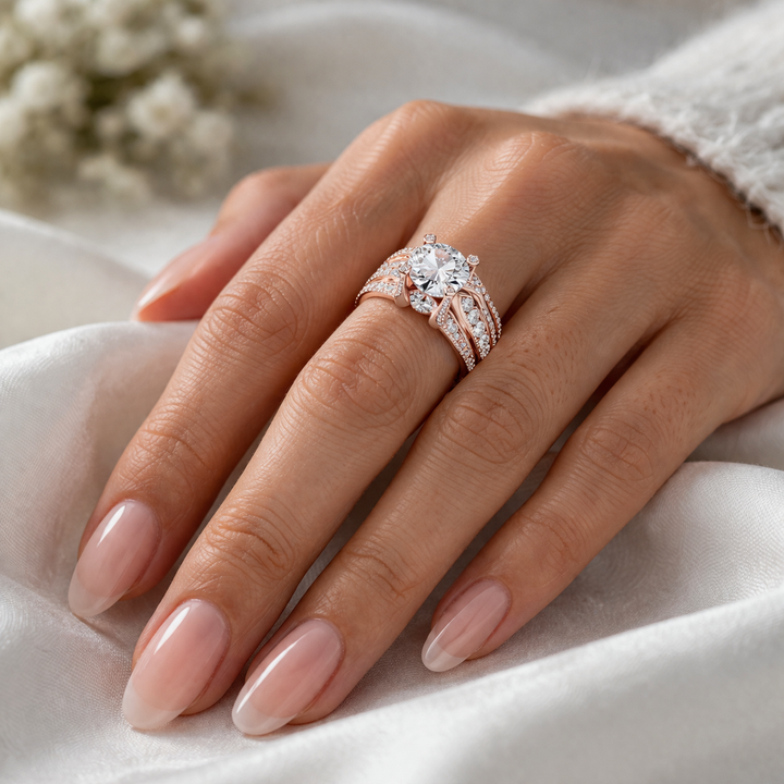 Retro prsten zirkonie