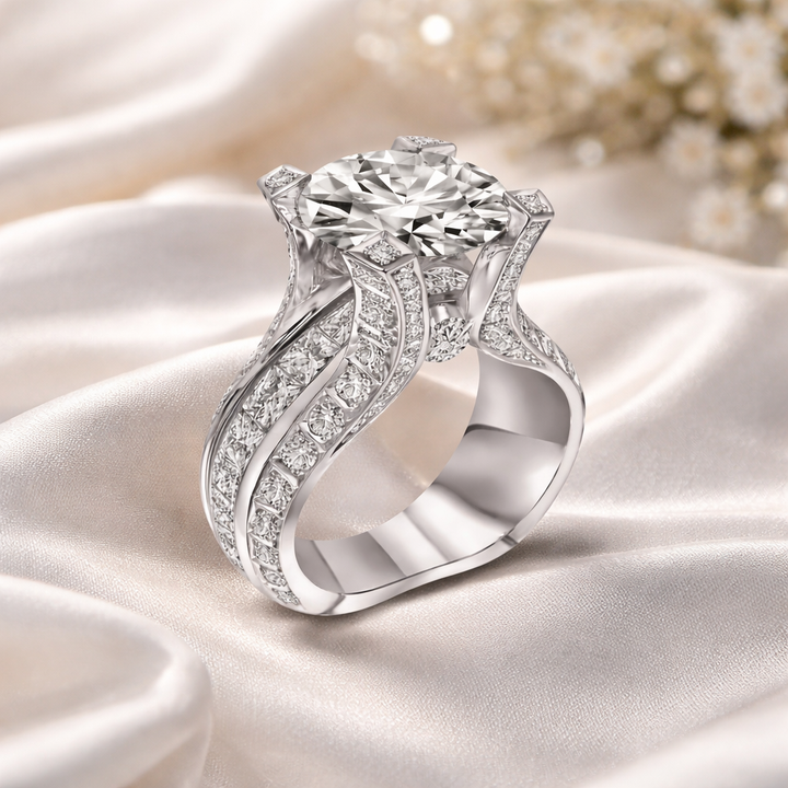 Retro prsten zirkonie