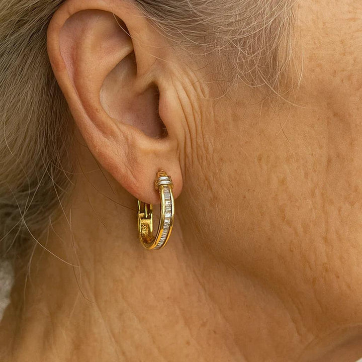 Retro náušnice zlato a diamant