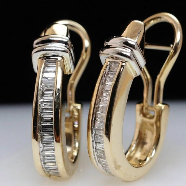 Retro náušnice zlato a diamant