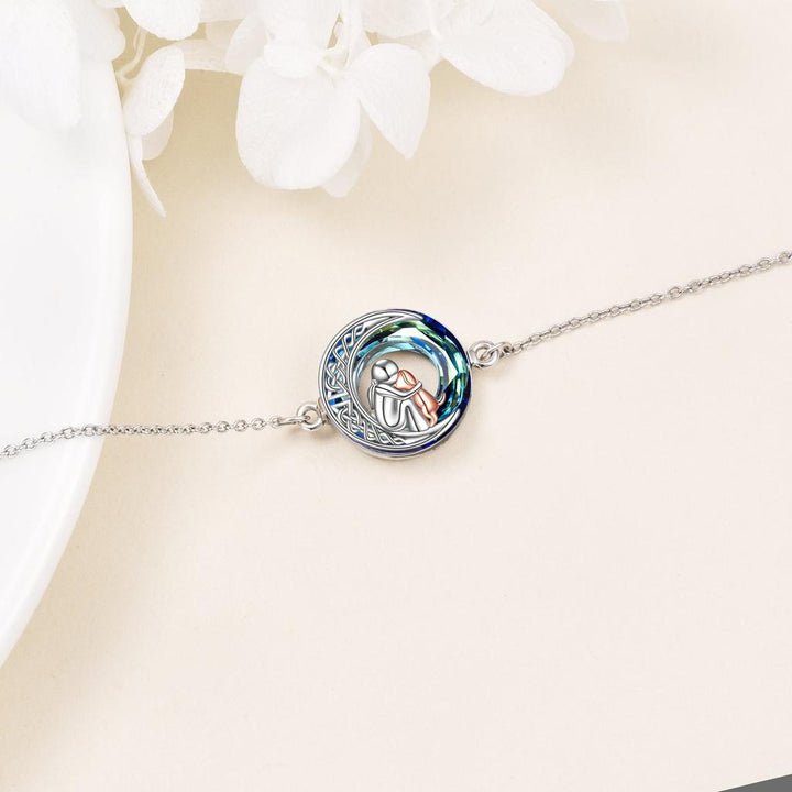 Nastavitelný stříbrný náramek pes přívěsek