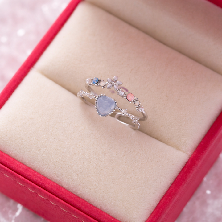 Prsten jemný modrý lesk