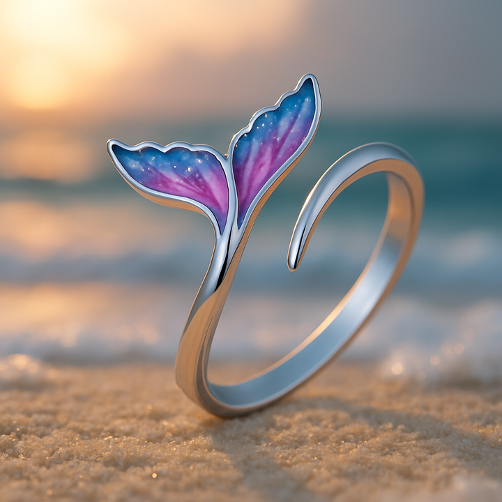 Nastavitelný prsten s ocasem delfína