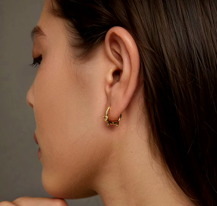 Kruhové náušnice jezevčík