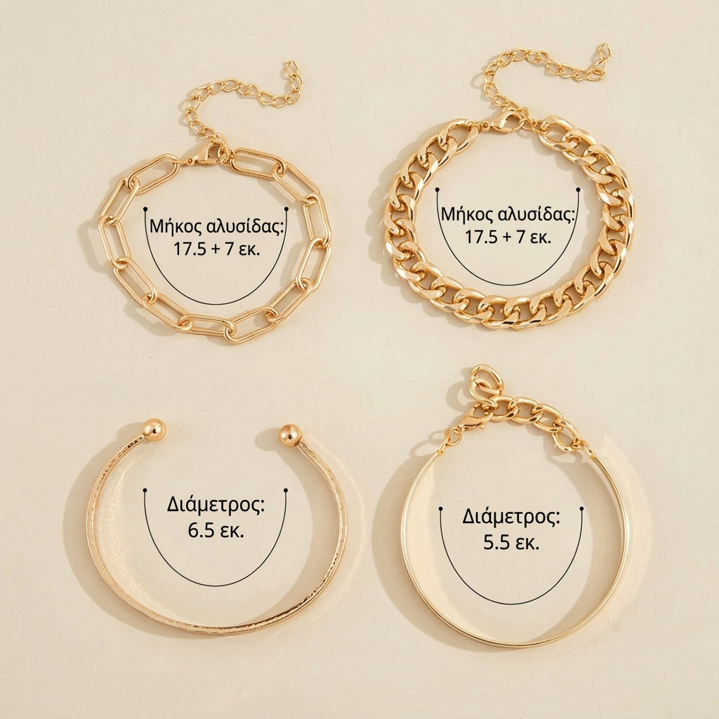 Set Armbanden Gouden Harmonie