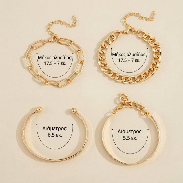 Set Armbanden Gouden Harmonie