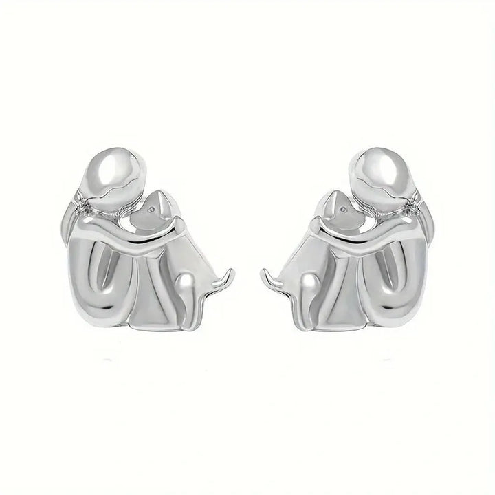 Dvoubarevné náušnice huggie zlato stříbro