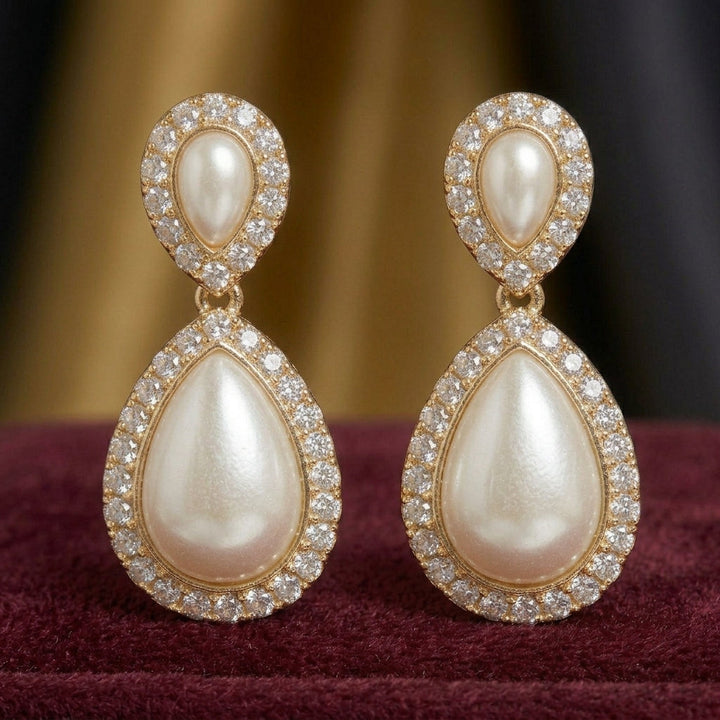 Druppel Oorbellen met Parel