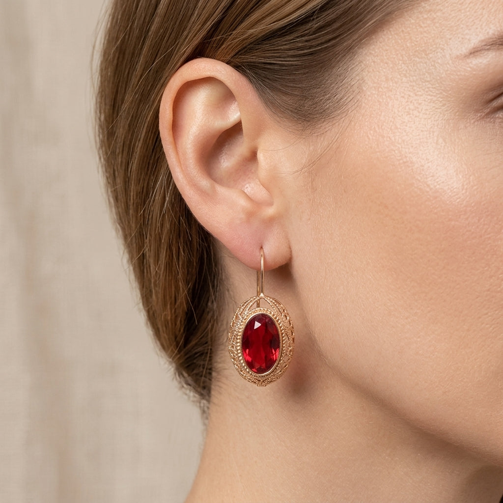 Oorbellen Thalessia van Roze Goud