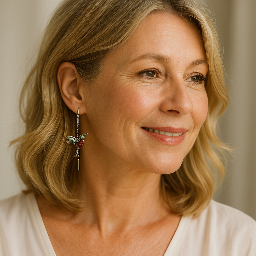 Náušnice chameleon lak a zirkon