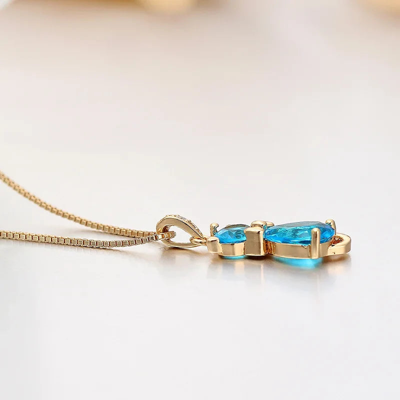 Náhrdelník kočka krystalový přívěsek