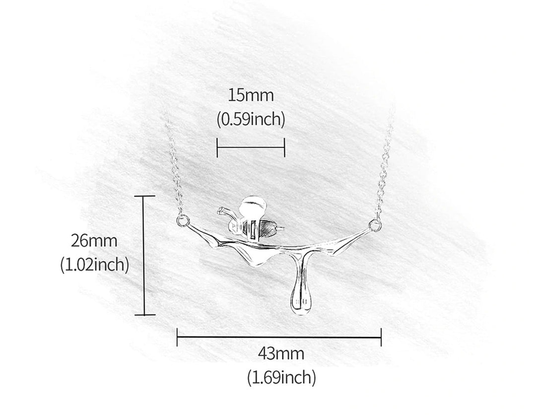 Náhrdelník kapající med včela