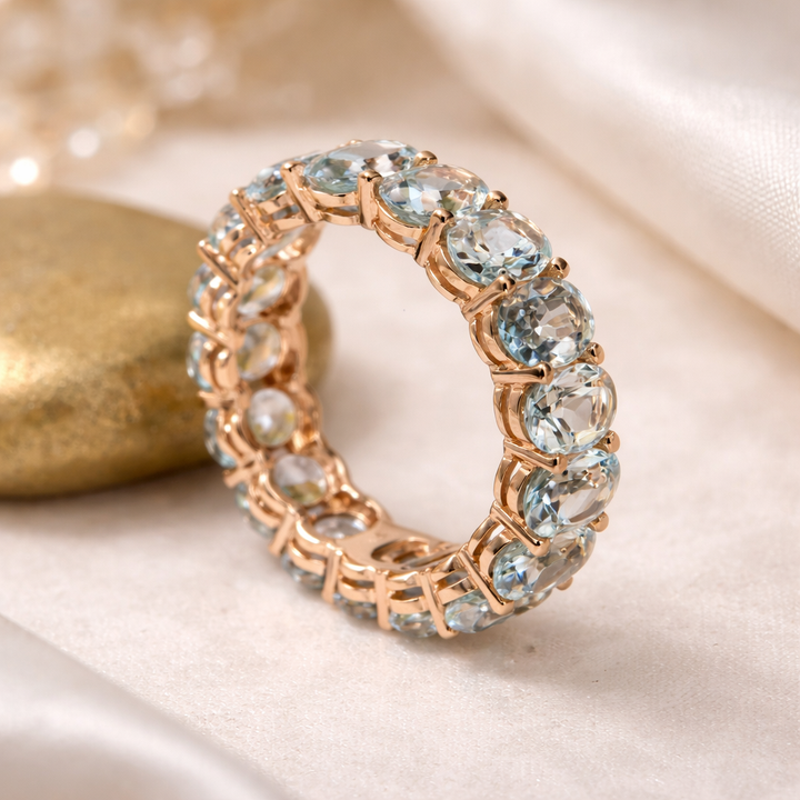 Zlatý prsten modrý lesk