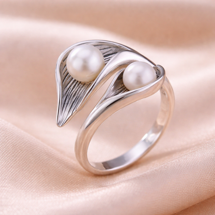 Prsten perlový moderní elegance